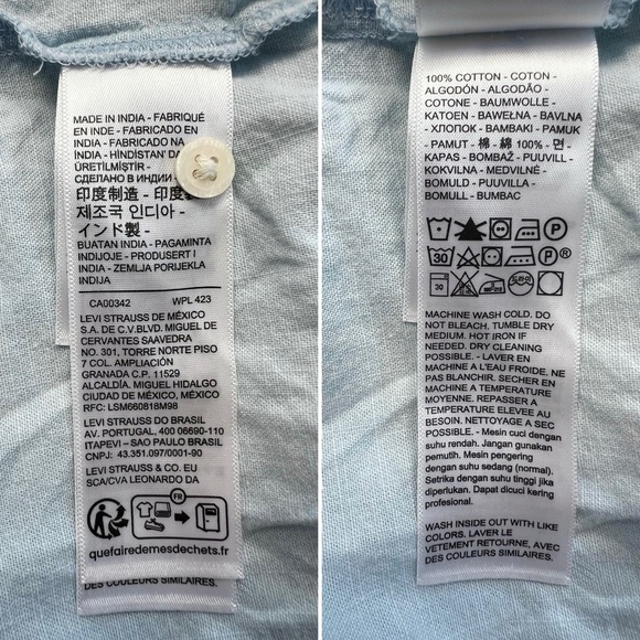 New $70 Levi's Jolene Blue Relaxed Button Down Dress, M - Picture 11 of 11